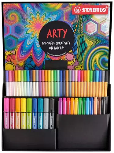 STABILO Arty Filzstifte Set mit flexibler Pinsel- und Keilspitze