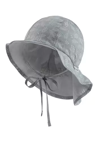 Sterntaler Sonnenhut mit Nackenschutz und Bindeband für Mädchen aus Baumwolle