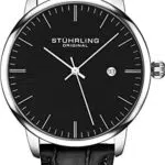 Stuhrling Original Herren-Armbanduhr mit minimalistischem Zifferblatt und Datum