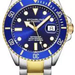 Stuhrling Original Taucheruhr – 100 m wasserdicht, Edelstahlgehäuse, Quarzwerk