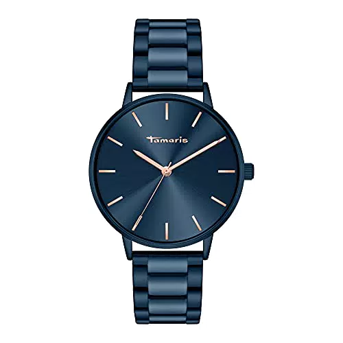 Tamaris Damen analog Quarz Uhr mit Edelstahl Armband TT-0117-MQ
