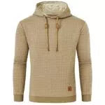 Tansozer Herren Basic Hoodie Pullover mit Kapuze und Kordelzug
