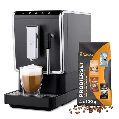Tchibo Kaffeevollautomat Esperto Latte mit Milchaufschäumfunktion für Kaffee und Espresso