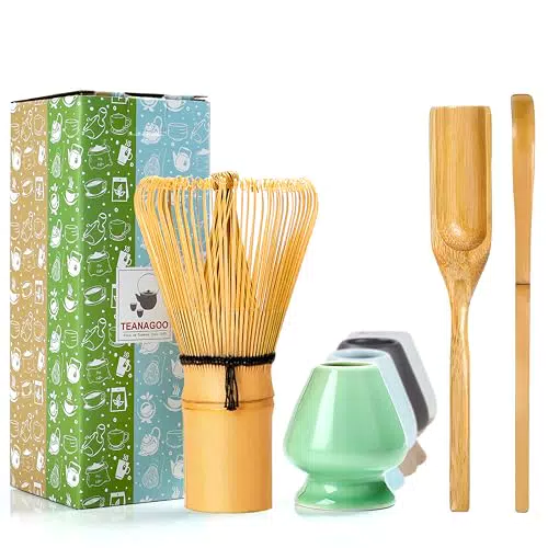 TEANAGOO Matcha Set – Traditionelles Matcha-Besen-Set mit Chasen und Chashaku