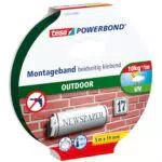 TESA Powerbond Outdoor - Doppelseitiges Montageband für den Außenbereich - Wasserfest & UV-beständig - 5 m x 19 mm & Powerbond ULTRA STRONG - Extra starkes Montageband - 5 m