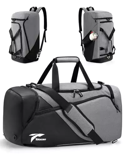 Tolaccea Sporttasche Rucksack mit Schuhfach und Nassfach für Fitness und Reisen
