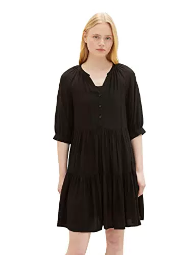 TOM TAILOR Denim Babydoll Kleid mit Volant für Damen