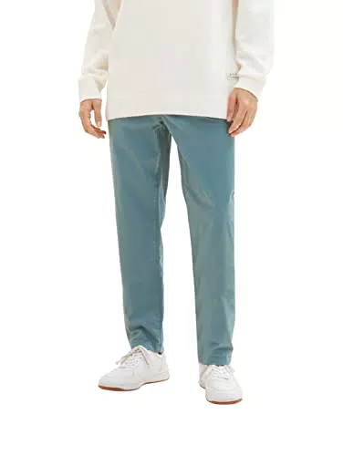 TOM TAILOR Herren 1035047 Relaxed Chino Hose, 30105 - Deep Bluish Green