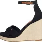 Tommy Hilfiger Damen Wedge Sandalen Flag High Crisscross mit Knöchelriemen