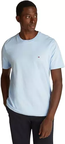 Tommy Hilfiger Herren T-Shirt Kurzarm Seasonal Solid Tee mit Rundhalsausschnitt