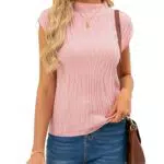Totatuit Rollkragenpullover Damen - Elastischer Stehkragen Basic Shirt