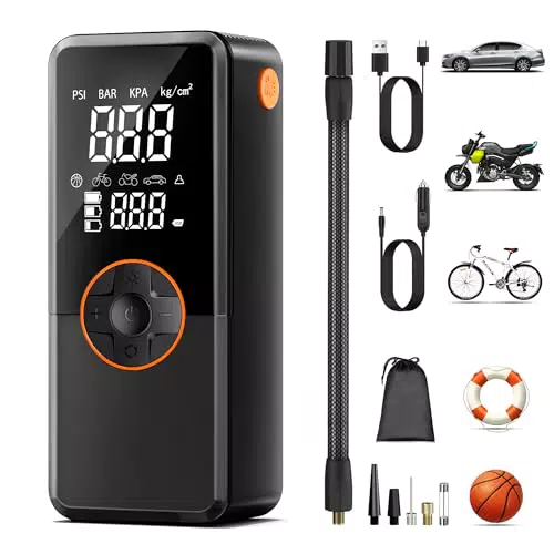 Pulsar Tragbare Elektrische Luftpumpe 10000mAh 150 PSI mit Manometer und LED-Licht