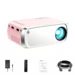 Ksbaby Tragbarer Projektor - Mini LED Videoprojektor für Outdoor, HDMI, USB, iOS, Android