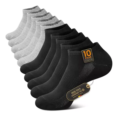 TUUHAW Sportsocken Damen und Herren - Atmungsaktive Laufsocken für Sneakers