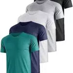 UEEKO Sport Herren T-Shirts Set Kurzarm Schnelltrocknend Atmungsaktiv Fitness
