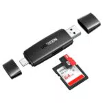 UGREEN SD Kartenleser Dual Stecker USB-C und USB 3.0 für iPhone und Android