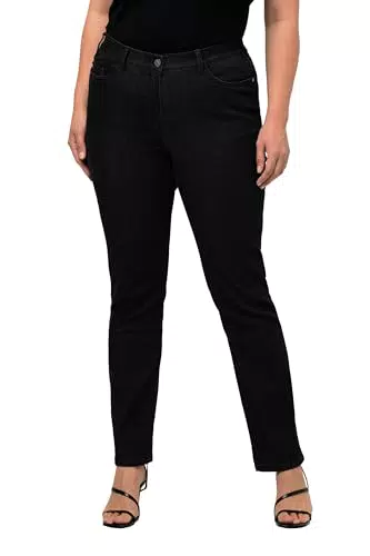 Ulla Popken Sammy Damen Slim Jeans mit Comfort Tailleband und 5 Taschen