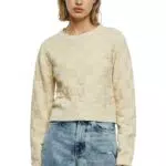 Urban Classics Damen TB6138 Oversize Karo Strickpullover