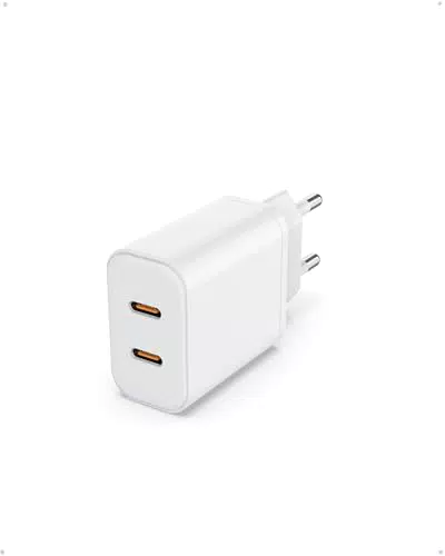 Apple USB C Ladegerät 40W Dual Schnellladegerät für iPhone, iPad und Samsung