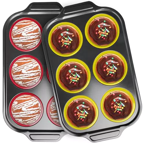 VEGOATY Silikon Muffinform mit Metallrahmen - Flexibel und einfach zu reinigen