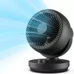 Leise Ventilator 22dB - Leistungsstarker Tischventilator mit 3 Geschwindigkeiten und Neigung