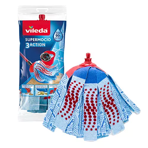 Vileda SuperMocio 3Action Ersatz-Moppkopf für versiegelte Hartböden