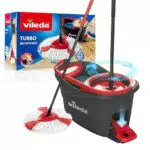 Vileda TURBO Wischmopp Komplett Set, Bodenwischer mit Mikrofaser-Moppkopf