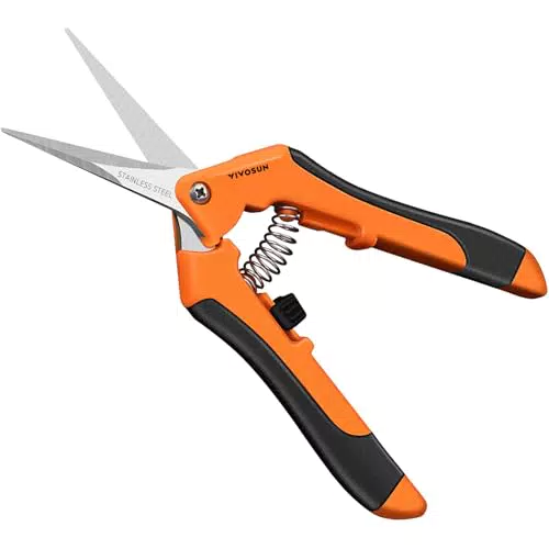 VIVOSUN Gartenschere mit ergonomischen Griffen und Titan-Antihaftbeschichtung