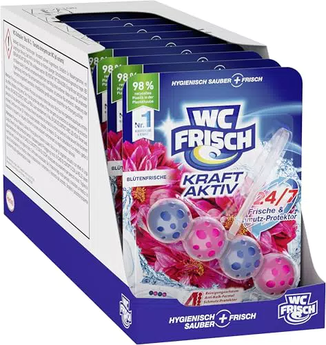 WC Frisch Kraft Aktiv Duftspüler - Langanhaltender Duft & Anti-Kalk-Effekt