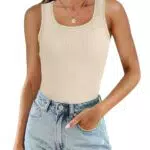 WIHOLL Damen Tank Top ärmellose Shapewear mit U-Ausschnitt für den Sommer