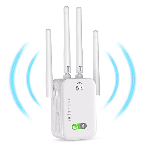 K-SHA WLAN Repeater 300 Mbit/s, 2.4 GHz Internet Verstärker, kompatibel mit allen Geräten