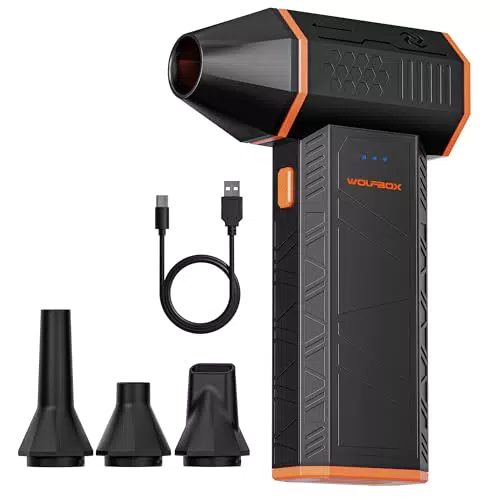 WOLFBOX MF50 Akku Staubbläser - 110000RPM Mini-Gebläse für Computer und Auto