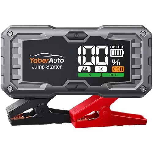 YaberAuto Starthilfe Powerbank 4500A, 21.800mAh für Pkw und Diesel Fahrzeuge