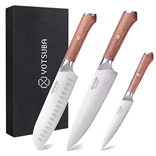 YOTSUBA Küchenmesser Set aus hochwertigem Carbon Edelstahl – Ultra scharfes Messer