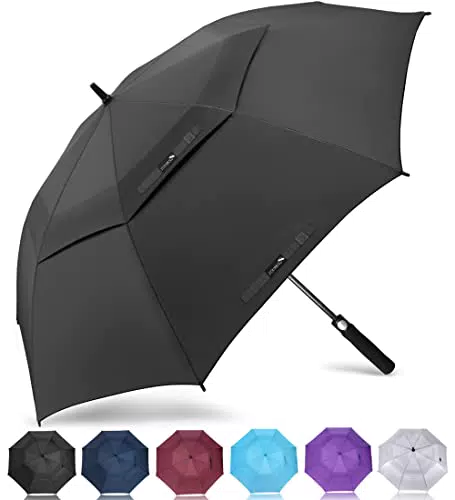 ZOMAKE Sturmfester Regenschirm mit Auf-Zu-Automatik für Herren und Damen