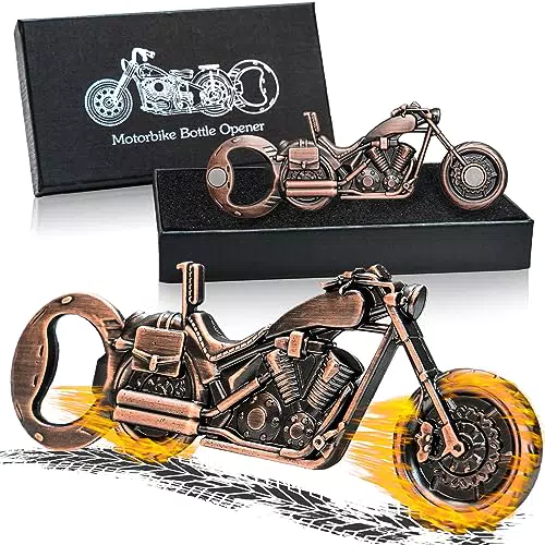 ZONSUSE Magnetischer Motorrad Flaschenöffner – Vintage Bieröffner für Männer Geschenk