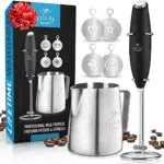 Zulay Kitchen Milchaufschäumer - Handheld-Schaummaschine für Latte und Cappuccino