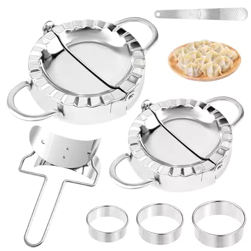 Edelstahl Ravioli Maker - Teigtaschenformer und Dumpling Ausstecher Set