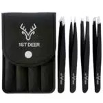 Deer Präzisions-Pinzetten Set – Zupfpinzetten für Augenbrauen und Gesichtshaarentfernung