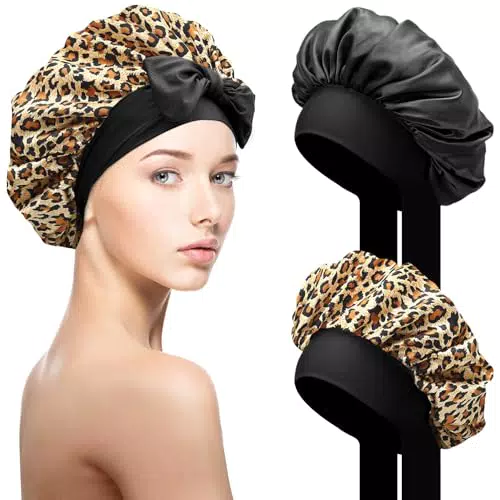 Satin Haarhaube für Damen – Nachtmütze zum Schlafen für lockiges Haar