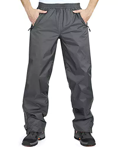 33000ft wasserdichte Regenhose Herren - leichte winddichte Outdoorhose für Camping und Wandern