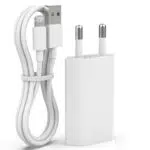 Apple 5V/1A iPhone Ladegerät mit USB A auf Lightning Kabel und Netzteil Adapter