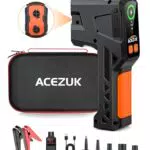 ACEZUK Starthilfe Powerbank mit 150PSI Kompressor und Notbeleuchtung 600 Lumen