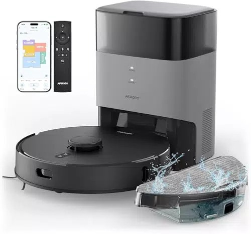 AIRROBO T20 Saugroboter mit Wischfunktion und Absaugstation - Starke Saugkraft für Teppiche und Tierhaare