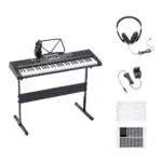 Amazon Basics Digitalpiano 61 Tasten für Anfänger mit Lautsprechern und 255 Klängen