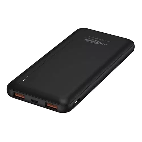 Ansmann Powerbank 10000mAh USB-C 20W, Schnellladegerät mit Power Delivery und Quick Charge
