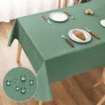 AooHome Tischdecke Abwaschbar, Polyester mit Lotuseffekt, Kratzfest für Wohnzimmer und Garten