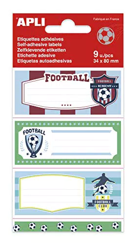 APLI Schuletiketten Fußball Modell 18441 – Ideal für die Schule