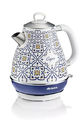Ariete Wasserkocher Capri, 1,7 L, 360° Basis, Edelstahlgehäuse, 2000 W