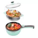 Audecook Elektrischer Hotpot mit Dampfgarer – Multikocher für Ramen und Steak